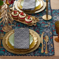 Bird Garden Reversible Placemats, Set of 4 - Navy Multi,Navy Multi
