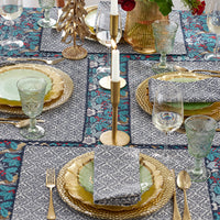 Bird Garden Reversible Placemats, Set of 4 - Navy Multi,Navy Multi