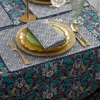 Bird Garden Reversible Placemats, Set of 4 - Navy Multi,Navy Multi