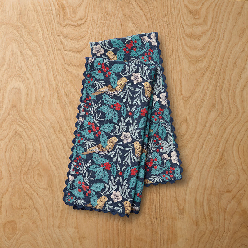 Bird Garden Tea Towels, Set of 2 - Navy Multi,Navy Multi