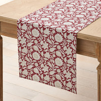 Floral Garden Reversible Table Runner - Red Multi, 16 in. x 90 in.,Red Multi