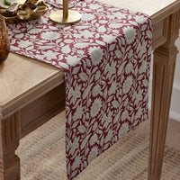 Floral Garden Reversible Table Runner - Red Multi, 16 in. x 90 in.,Red Multi