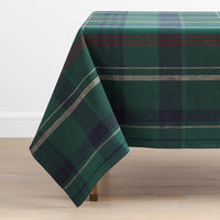 Henrietta Large Plaid Tablecloth - Green Multi, 70 in. x 90 in.,Green Multi