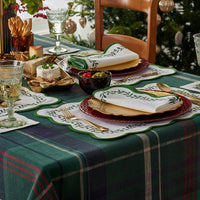 Henrietta Large Plaid Tablecloth - Green Multi, 70 in. x 90 in.,Green Multi