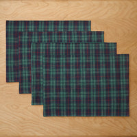 Henritta Mini Plaid Placemats, Set of 4 - Green Multi,Green Multi