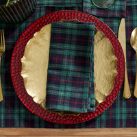 Henritta Mini Plaid Placemats, Set of 4 - Green Multi,Green Multi