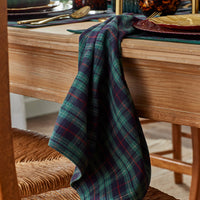 Henrietta Mini Plaid Napkins, Set of 4 - Green Multi,Green Multi
