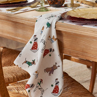Holiday Pup Napkins, Set of 4 - White Multi,White Multi
