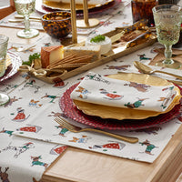 Holiday Pup Napkins, Set of 4 - White Multi,White Multi