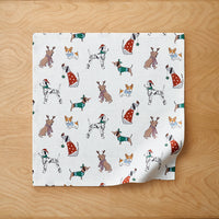 Holiday Pup Napkins, Set of 4 - White Multi,White Multi