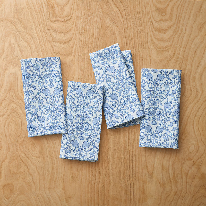 Atarah Napkins, Set of 4 - Blue Multi,Blue Multi