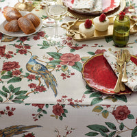 Elegant Pheasant Reversible Placemats, Set of 4 - White Multi,White Multi