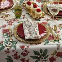 Elegant Pheasant Napkins, Set of 4 - White Multi,White Multi