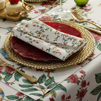 Elegant Pheasant Napkins, Set of 4 - White Multi,White Multi