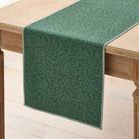Holiday Vine Stripe Reversible Table Runner - Green, 16 in. x 90 in.,Green