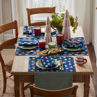 Holiday Vine Stripe Reversible Table Runner - Green, 16 in. x 90 in.,Green