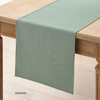 Holiday Vine Stripe Reversible Table Runner - Green, 16 in. x 90 in.,Green