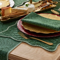 Holiday Vine Stripe Napkins, Set of 4 - Green,Green