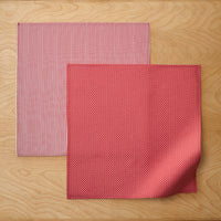 Stripe Dot Napkins, Set of 4 - Red,Red
