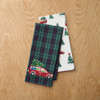 Embroidered Tea Towels, Set of 2 - Cars & Dogs,Cars & Dogs