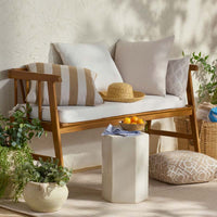 Indoor/Outdoor Toss Pillow - White, 16 in. x 16 in.,White