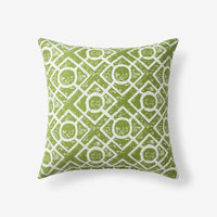 Indoor/Outdoor Toss Pillow - Textured Fretwork Leaf Green, 16 in. x 16 in.,Textured Fretwork Leaf Green