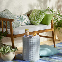 Indoor/Outdoor Toss Pillow - Textured Fretwork Leaf Green, 16 in. x 16 in.,Textured Fretwork Leaf Green