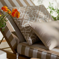 Indoor/Outdoor Toss Pillow - Textured Fretwork Sand, 16 in. x 16 in.,Textured Fretwork Sand