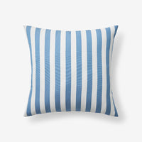 Indoor/Outdoor Toss Pillow - Narrow Stripe Air Blue, 16 in. x 16 in.,Narrow Stripe Air Blue