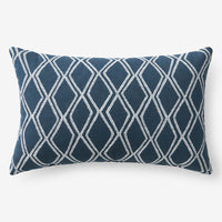 Indoor/Outdoor Toss Pillow - Voyage Indigo, 16 in. x 24 in.,Voyage Indigo