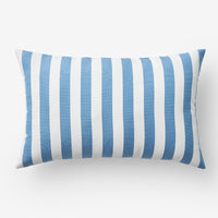 Indoor/Outdoor Toss Pillow - Narrow Stripe Air Blue, 16 in. x 24 in.,Narrow Stripe Air Blue