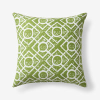 Indoor/Outdoor Toss Pillow - Textured Fretwork Leaf Green, 20 in. x 20 in.,Textured Fretwork Leaf Green