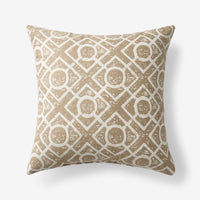Indoor/Outdoor Toss Pillow - Textured Fretwork Sand, 20 in. x 20 in.,Textured Fretwork Sand