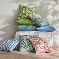 Indoor/Outdoor Toss Pillow - Narrow Stripe Air Blue, 20 in. x 20 in.,Narrow Stripe Air Blue