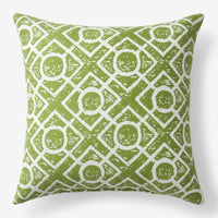 Indoor/Outdoor Toss Pillow - Textured Fretwork Leaf Green, 24 in. x 24 in.,Textured Fretwork Leaf Green