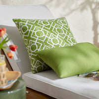 Indoor/Outdoor Toss Pillow - Textured Fretwork Leaf Green, 24 in. x 24 in.,Textured Fretwork Leaf Green