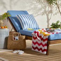 Indoor/Outdoor Toss Pillow - Narrow Stripe Air Blue, 24 in. x 24 in.,Narrow Stripe Air Blue