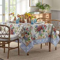 Garden Floral Cotton Tablecloth - Natures Bouquet, 70 in. x 90 in.,Nature's Bouquet