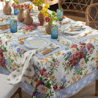 Garden Floral Cotton Tablecloth - Natures Bouquet, 70 in. x 90 in.,Nature's Bouquet