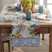 Garden Floral Cotton Table Runner - Natures Bouquet, 16 in. x 90 in.,Nature's Bouquet
