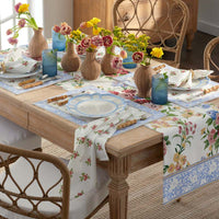 Garden Floral Cotton Table Runner - Natures Bouquet, 16 in. x 90 in.,Nature's Bouquet