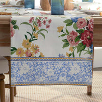 Garden Floral Cotton Table Runner - Natures Bouquet, 16 in. x 90 in.,Nature's Bouquet