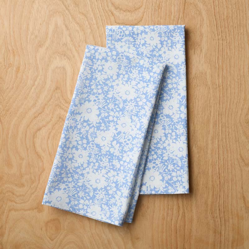 Garden Floral Cotton Tea Towels, Set of 2 - Natures Bouquet,Nature's Bouquet