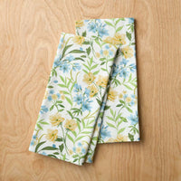 Garden Floral Cotton Tea Towels, Set of 2 - Gardenia Mist,Gardenia Mist