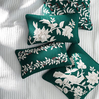 Holiday Decorative Pillow Cover - Holiday Berry Green, 12 in. x 21 in.,Holiday Berry Green