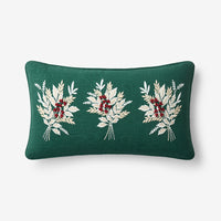 Holiday Decorative Pillow Cover - Berry Leaf, 12 in. x 21 in.,Berry Leaf
