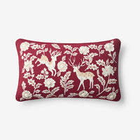 Holiday Decorative Pillow Cover - Deer Path, 12 in. x 21 in.,Deer Path
