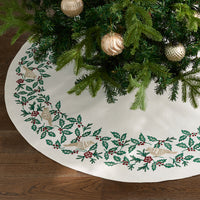 Holiday Tree Skirt - Bird Leaf,Bird Leaf