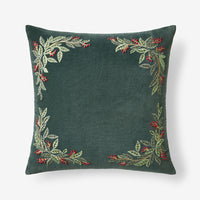 Willowberry Decorative Square Pillow Cover - Green, 20 in. x 20 in.,Green