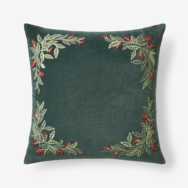 Willowberry Decorative Square Pillow Cover - Green, 20 in. x 20 in.,Green